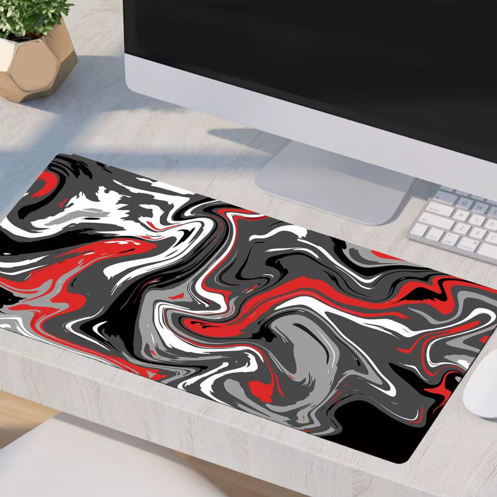 Reusable Mouse Pad Natural Rubber Mouse Pad Waterproof Foldable Gaming Mouse Pad with Abstract Print Non-Slip for Computer