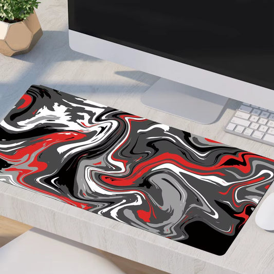 Reusable Mouse Pad Natural Rubber Mouse Pad Waterproof Foldable Gaming Mouse Pad with Abstract Print Non-Slip for Computer