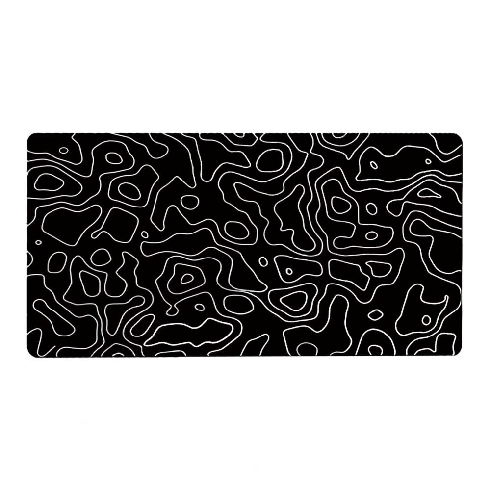 Reusable Mouse Pad Natural Rubber Mouse Pad Waterproof Foldable Gaming Mouse Pad with Abstract Print Non-Slip for Computer