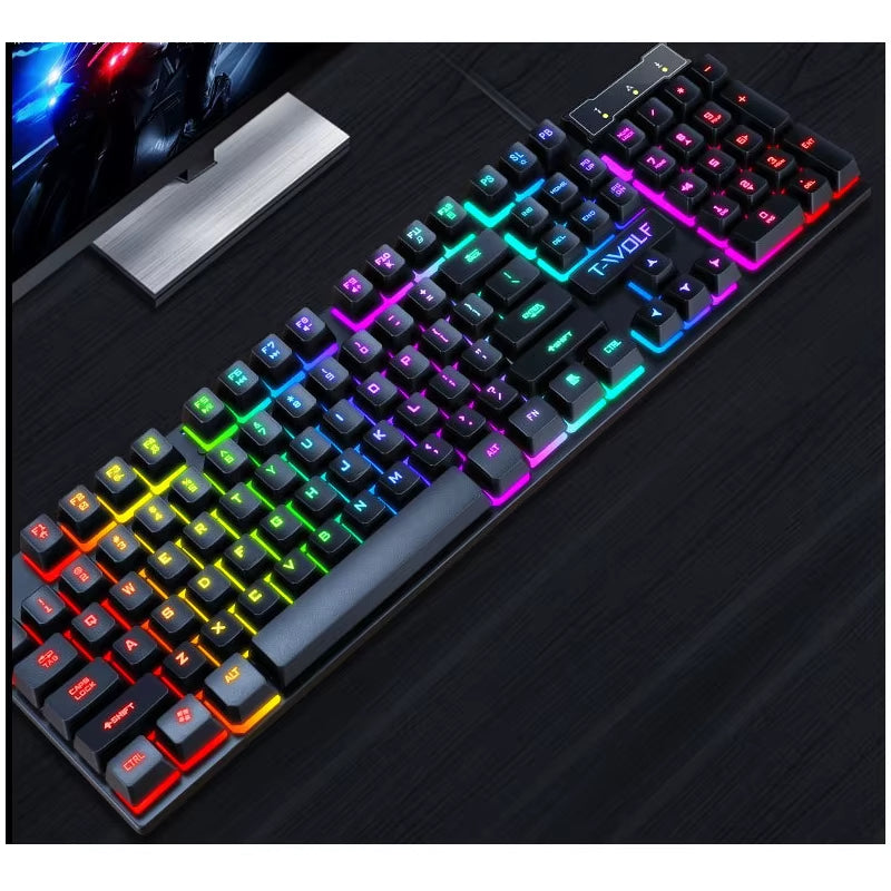Spanish Keyboard Illuminated Gaming Pc Keyboards Computer Gamer Usb with Ñ Led Clavier Wired Luminous by Cable Teclado Español