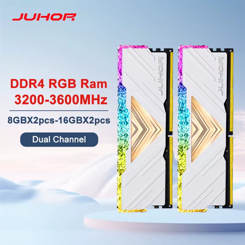 Memoria Ram RGB DDR4 8GBX2 16GBX2 3200Mhz 3600Mhz Kit Dual Channel Stunning Desktop Memoria Ram