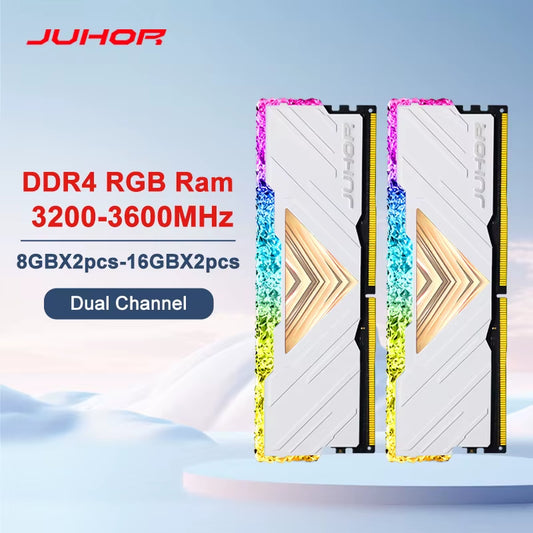 Memoria Ram RGB DDR4 8GBX2 16GBX2 3200Mhz 3600Mhz Kit Dual Channel Stunning Desktop Memoria Ram