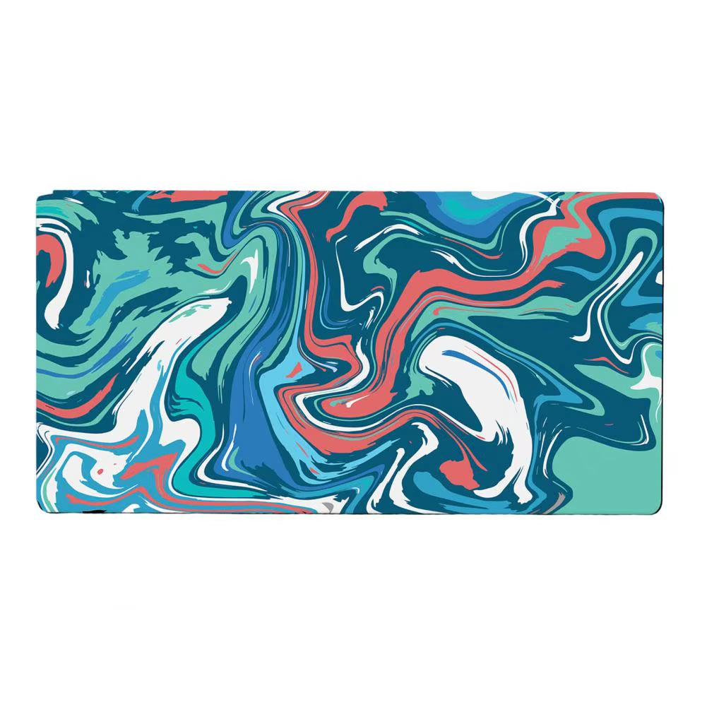 Reusable Mouse Pad Natural Rubber Mouse Pad Waterproof Foldable Gaming Mouse Pad with Abstract Print Non-Slip for Computer