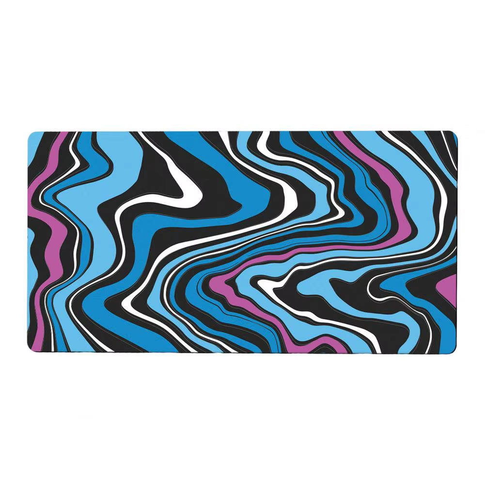 Reusable Mouse Pad Natural Rubber Mouse Pad Waterproof Foldable Gaming Mouse Pad with Abstract Print Non-Slip for Computer