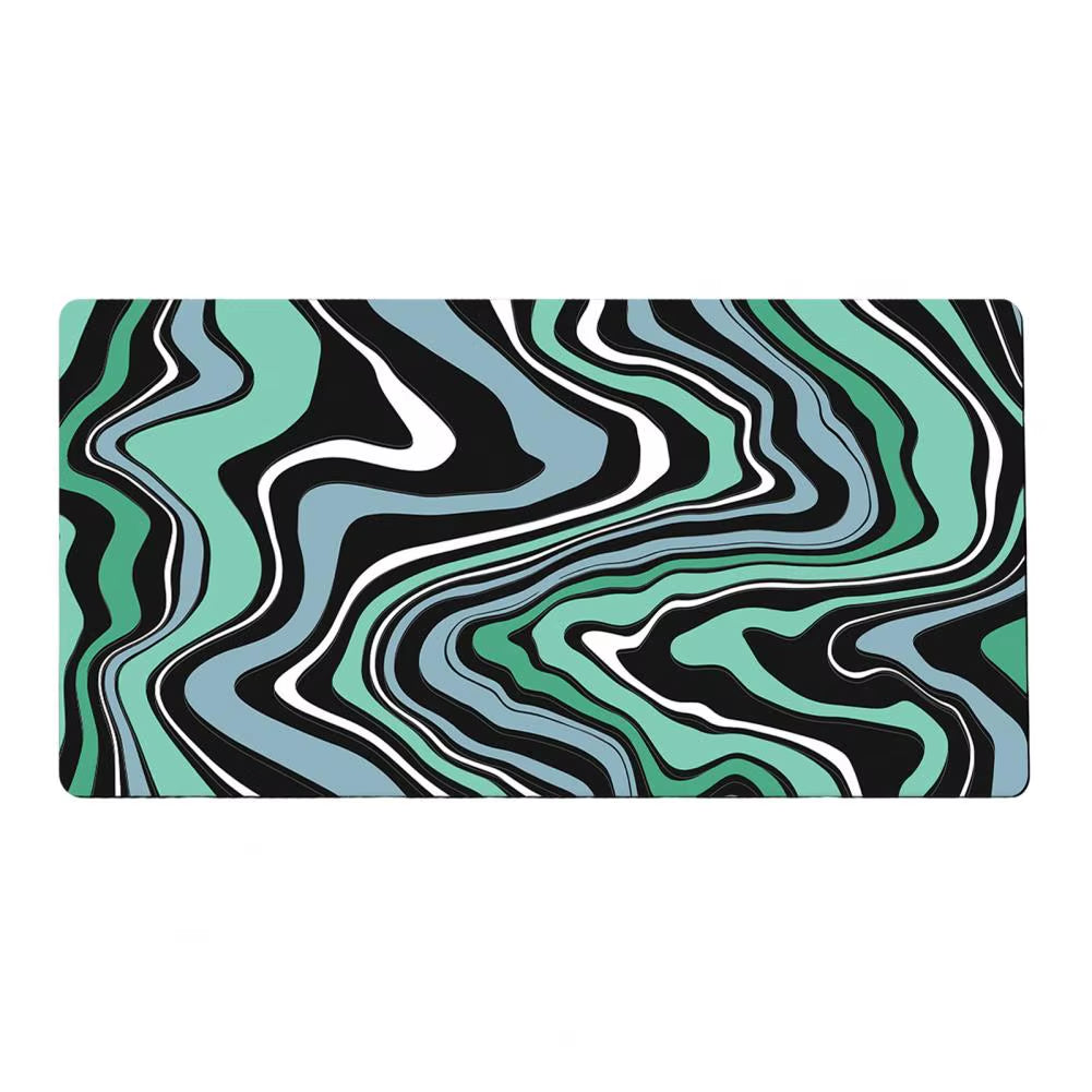 Reusable Mouse Pad Natural Rubber Mouse Pad Waterproof Foldable Gaming Mouse Pad with Abstract Print Non-Slip for Computer