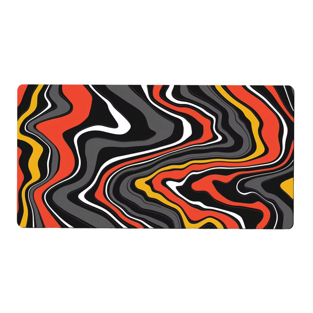 Reusable Mouse Pad Natural Rubber Mouse Pad Waterproof Foldable Gaming Mouse Pad with Abstract Print Non-Slip for Computer