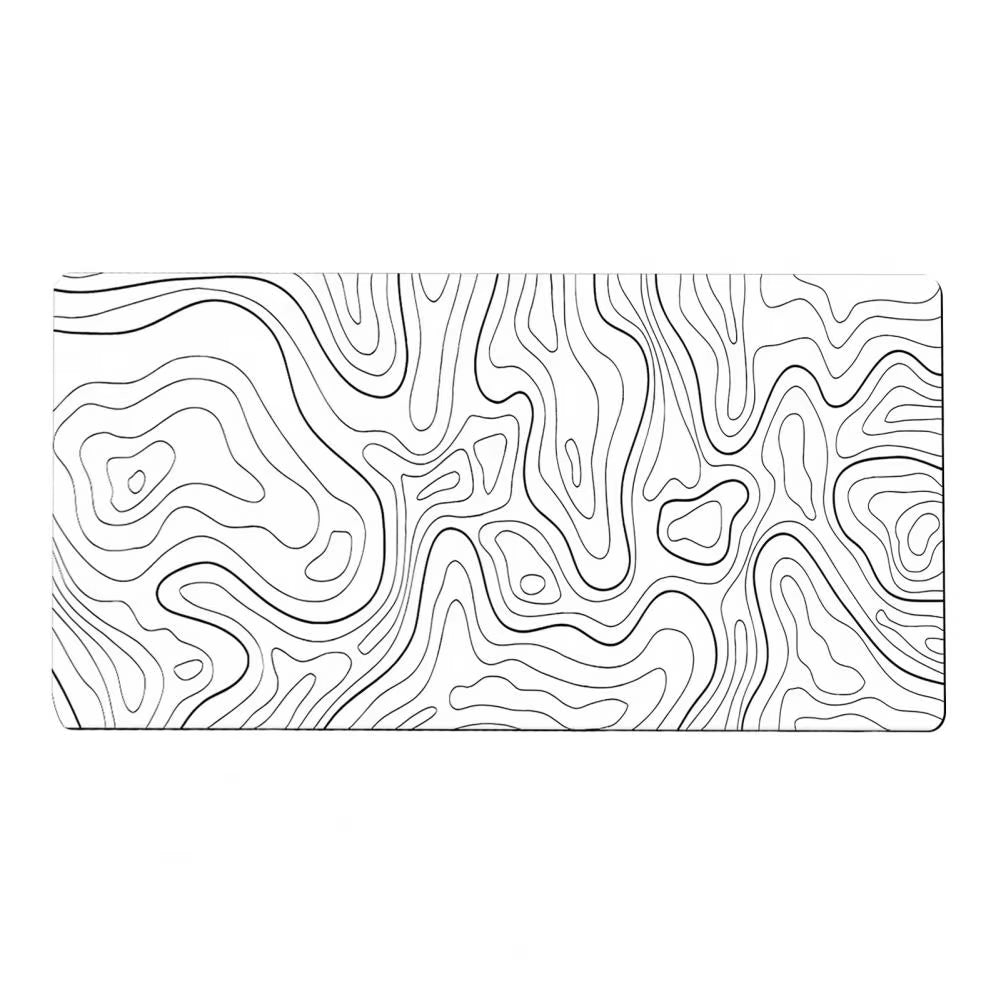Reusable Mouse Pad Natural Rubber Mouse Pad Waterproof Foldable Gaming Mouse Pad with Abstract Print Non-Slip for Computer