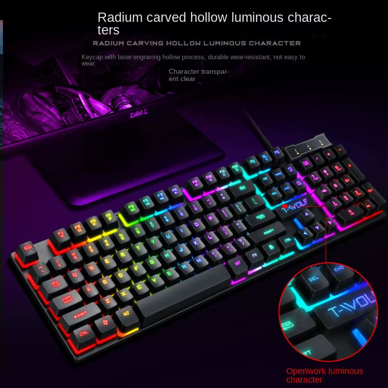 Spanish Keyboard Illuminated Gaming Pc Keyboards Computer Gamer Usb with Ñ Led Clavier Wired Luminous by Cable Teclado Español